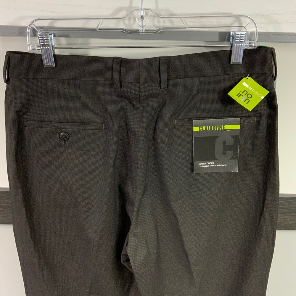 CLAIBORNE plain front chocolate pants no iron - Picture 5 of 11